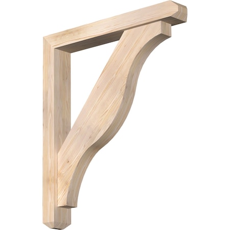 Ekena Millwork Funston Craftsman Smooth Bracket w/ Offset Brace, Douglas Fir, 5 1/2"W x 38"D x 44"H BKT0604X38X44FST04SDF